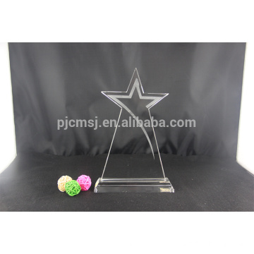 gravação personalizada em forma de estrela de cristal em branco básico prêmios troféu